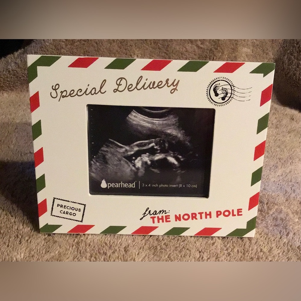 Picture Frame Announcing Baby’s Arrival or to Hold Sonogram Picture